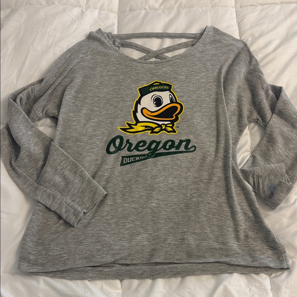 Rivalry Threads Oregon Ducks Heather Gray Long Sleeve Shirt
